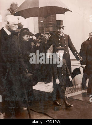 Königin Alexandra und Kronprinz Olav, London Stockfoto