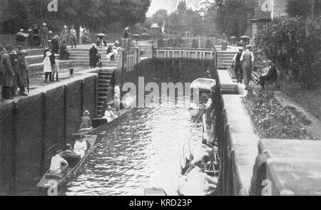 Boulters Lock, Themse, London Stockfoto