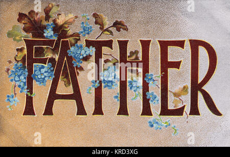 Vater-Postkarte - Vatertag Stockfoto