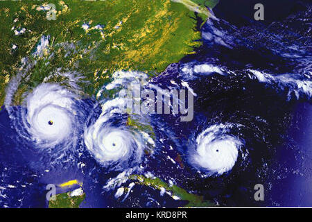 Hurrikan Andrew Sequenz Stockfoto