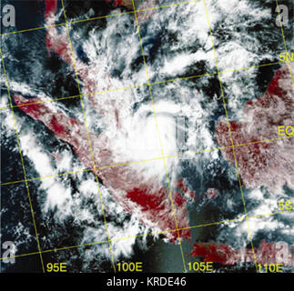 Typhoon vamei pic Nasa Stockfoto