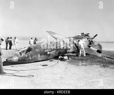 X-15 Absturz beim Mud Lake, Nevada - GPN -2000-000120 Stockfoto