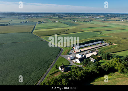 Luftaufnahme von Lancaster County Erhaltung Bezirk PREISGEKRÖNTE FARM 2014 Stockfoto