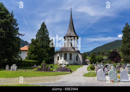 Kirche in Rougemont Kanton Waadt Schweiz Stockfoto