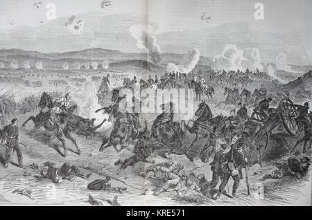 Position der Preußischen Garde in der Nähe von daigny in der Schlacht bei Sedan am Mittag am 1. September, im Deutsch-Französischen Krieg von 1870/1871, digital Stockfoto