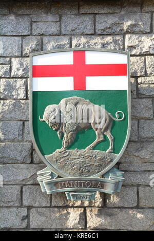 Wappen für die kanadische Provinz Manitoba. Stockfoto