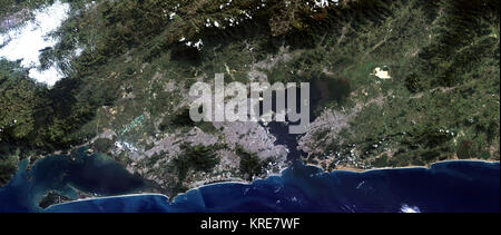 Rio de Janeiro, Satellitenbild, LandSat-5, 2011-05-09 Stockfoto