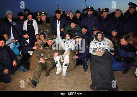 Die Sojus TMA-7 Landing Site Stockfoto