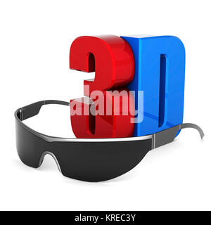 3d-metallic Logo auf weißem Hintergrund Stockfoto