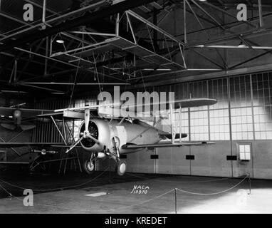 Grumman F3F-2 an NACA Langley 1937 Stockfoto