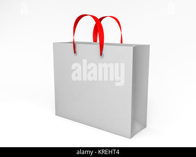 Leere Einkaufstasche für Werbung und Branding. 3D-Rendering Stockfoto