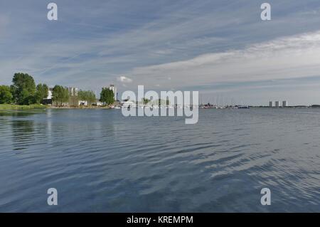 Fehmarn, Blick vom deichweg auf der Burger See Stockfoto