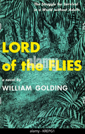 Herr der Fliegen ist ein 1954 dystopischen Roman von Nobelpreisträger Englisch Autor William Golding über eine Gruppe von britischen Jungen auf einer unbewohnten Insel gestrandet, die versuchen, sich mit verheerenden Folgen zu regieren. Stockfoto