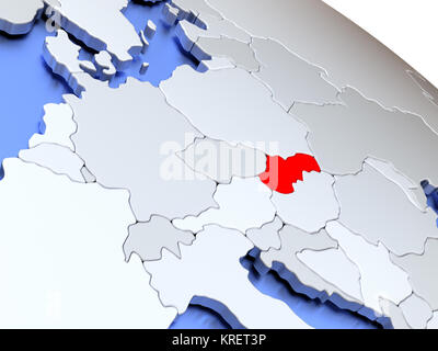 Slowakei auf Weltkarte Stockfoto