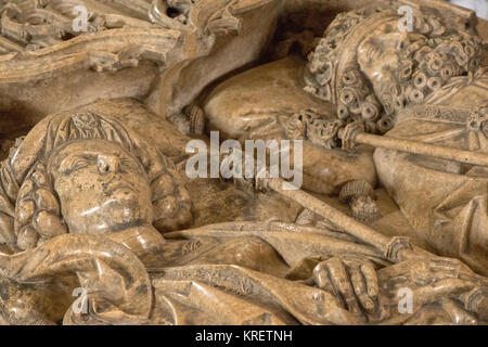 Detail von Grab von Heinrich und Kunigunde (1513), Bamberger Dom, Bayern, Deutschland Stockfoto