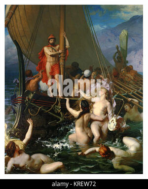 Odysseus und die Sirenen Stockfoto