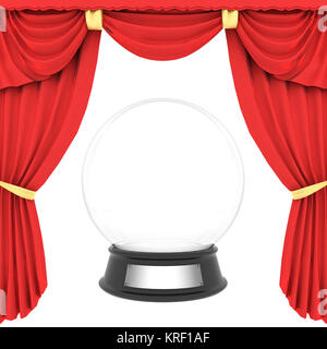 Snow Dome auf weißem Hintergrund Stockfoto