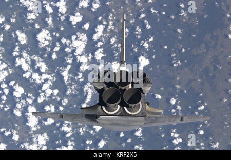 STS-114 Thermal Protection System Inspektionen von ISS-Motoren Stockfoto