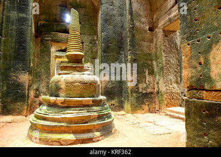 Stupa oder große Glocke in Preah Khan, Angkor, Siem Reap, Kambodscha Stockfoto