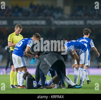 San Sebastian, Spanien. 20 Dez, 2017. (8) Adnan Januzaj während der spanischen La Liga Fußball Match zwischen Real Sociedad und Sevilla C. F am Anoeta Stadium, in San Sebastian, Spanien, Sonntag, Dezember. 20, 2017. Credit: Gtres Información más Comuniación auf Linie, S.L./Alamy leben Nachrichten Stockfoto