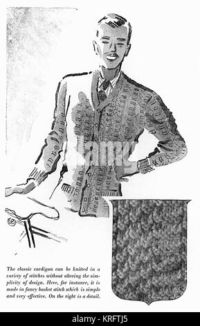 Männerjacke mit Korbstich, ca. 1941 Stockfoto