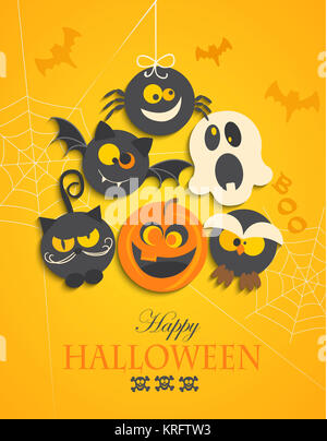 Poster, Banner für Halloween Party Nacht. Stockfoto