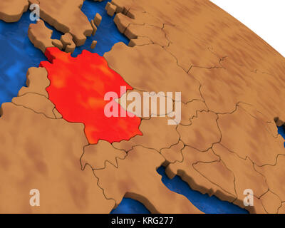 Deutschland auf Holz Globus Stockfoto