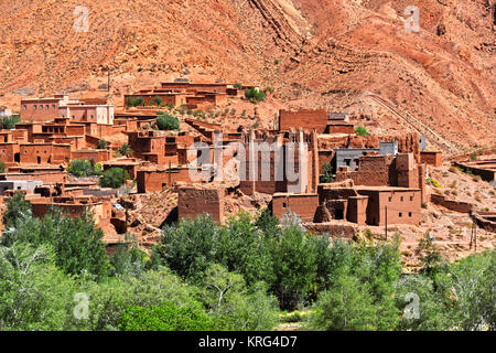 Alte berber Architektur in der Nähe der Stadt Tamellalt, Marokko Stockfoto