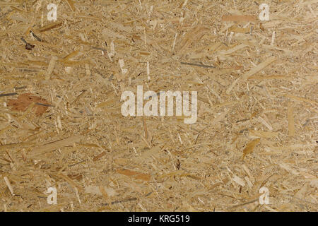 Osb - recyceltes Material Textur komprimierte Hobelspäne, Sperrholz Textur. Stockfoto