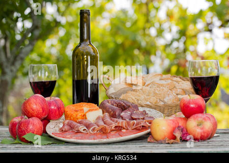 Essen einstellen Stockfoto