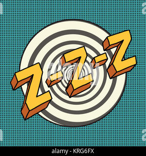 ZZZ gesunden Schlaf und zumm Stockfoto