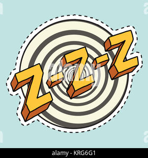 ZZZ gesunden Schlaf und zumm Stockfoto