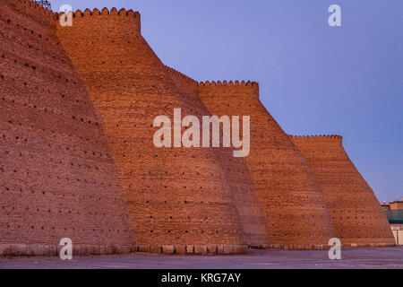 Die Lade Festungsmauern, Buchara, Usbekistan Stockfoto