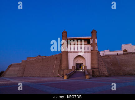 Der Eingang in die Arche Festung, Buchara, Usbekistan Stockfoto