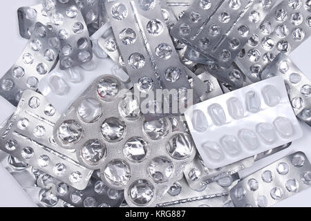 Leere pillen Blasen Stockfoto