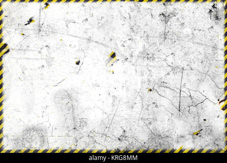 Alte verkratzte Warnung Poster Stockfoto