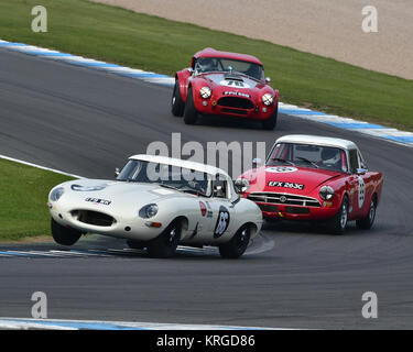 Nigel Greensall, Chris Milner, Neil Fröhlich, Paul Clayson, Sunbeam Tiger, Jaguar E-Type, Robert Bremner, Daniel Bremner, Anthony Reid, AC Cobra, GT&S Stockfoto