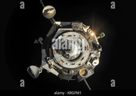 Sojus TMA-09 M Sonde fährt von der ISS Stockfoto