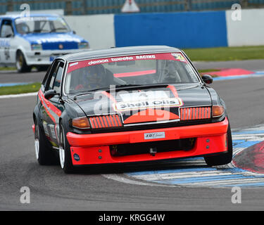 Chris Williams, Charlie Williams, Rover SD1, HTCC, historische Tourenwagen Challenge, Tony Dron Trophäe, Donington historische Festival, 2017, laufender Motor, Stockfoto