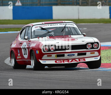 Steve Tanz, Ford Capri RS 2600, HTCC, historische Tourenwagen Challenge, Tony Dron Trophäe, Donington historische Festival, 2017, Rennsport, Motorsport, Stockfoto