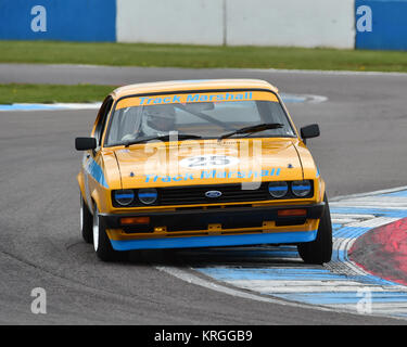 Peter Ratcliff, Graham Scarborough, Ford Capri, HTCC, historische Tourenwagen Challenge, Tony Dron Trophäe, Donington historische Festival, 2017, Motor racin Stockfoto