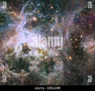 Diese neuen Hubble-bild zeigt eine kosmische Creepy-CRAWLY wie die Tarantula Nebula im infraroten Licht bekannt. Diese Region ist von Sternhaufen, glühende Gas, und dicken dunklen Staub. Mit Bemerkungen als Bestandteil des Hubble Tarantula Treasury Project (HTTP), dieses Bild erstellt wurde, mit Hubble's Wide Field Camera 3 (WFC 3) und Advanced Kamera für Umfragen (ACS) aufgeschnappt. Das Hubble Tarantula Treasury Project (HTTP) ist Scannen und Bilderfassung Viele viele Millionen Sterne innerhalb der Vogelspinne, die Zuordnung der Standorte und Eigenschaften der stellaren Einwohner der Nebel. Diese Beobachtungen werden helfen, ein Stockfoto