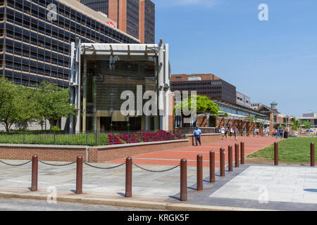 Die Liberty Bell, Independence Hall, Philadelphia, Pennsylvania, USA. Stockfoto