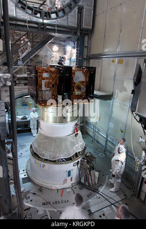 Gral Raumsonden auf der zweiten Stufe der Delta IIH vor Kapselung Stockfoto