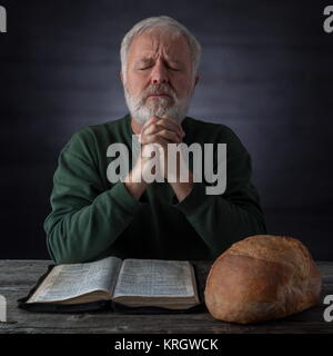 Thanksgiving Gebet für geistliche und das tägliche Brot Stockfoto