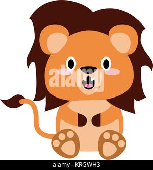 Süße Löwe cartoon Stock Vektor