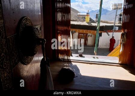 Die wichtigsten buddhistischen Kloster Kye Gompa größte Kloster in Spity Tal Himachal Pradesh Indien Stockfoto