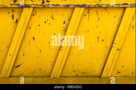 Gelbe Bauschutt Container Stockfoto