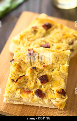 Deutsche Zwiebelkuchen Zwiebelkuchen Stockfoto