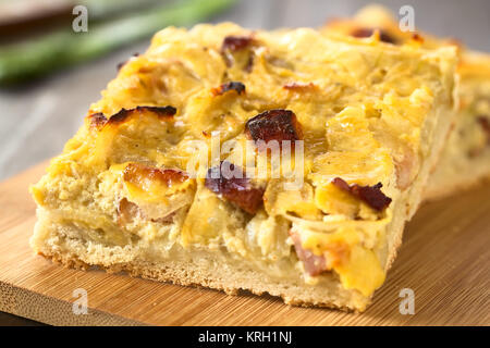 Deutsche Zwiebelkuchen Zwiebelkuchen Stockfoto